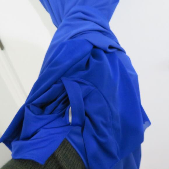 Popilush Womens Sz M Royal Blue Shapewear Midi Dress Bodycon Built In Support - Picture 5 of 6